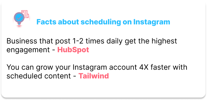 facts about scheduling posts on Instagram