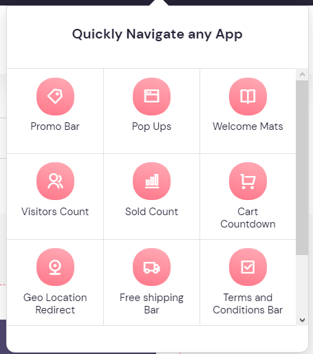 Storebundle quick navigation bar