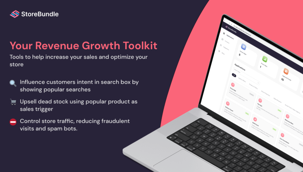 StoreBundle Shopify Banner Growth Toolkit displaying sold count