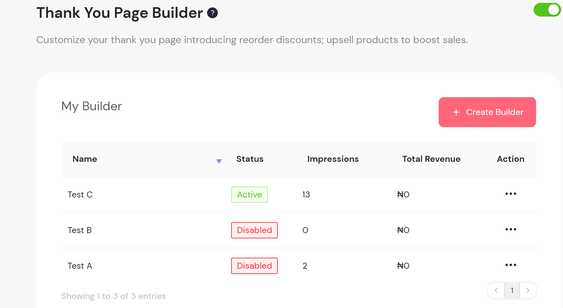 Storebundle thank you page builder app preview