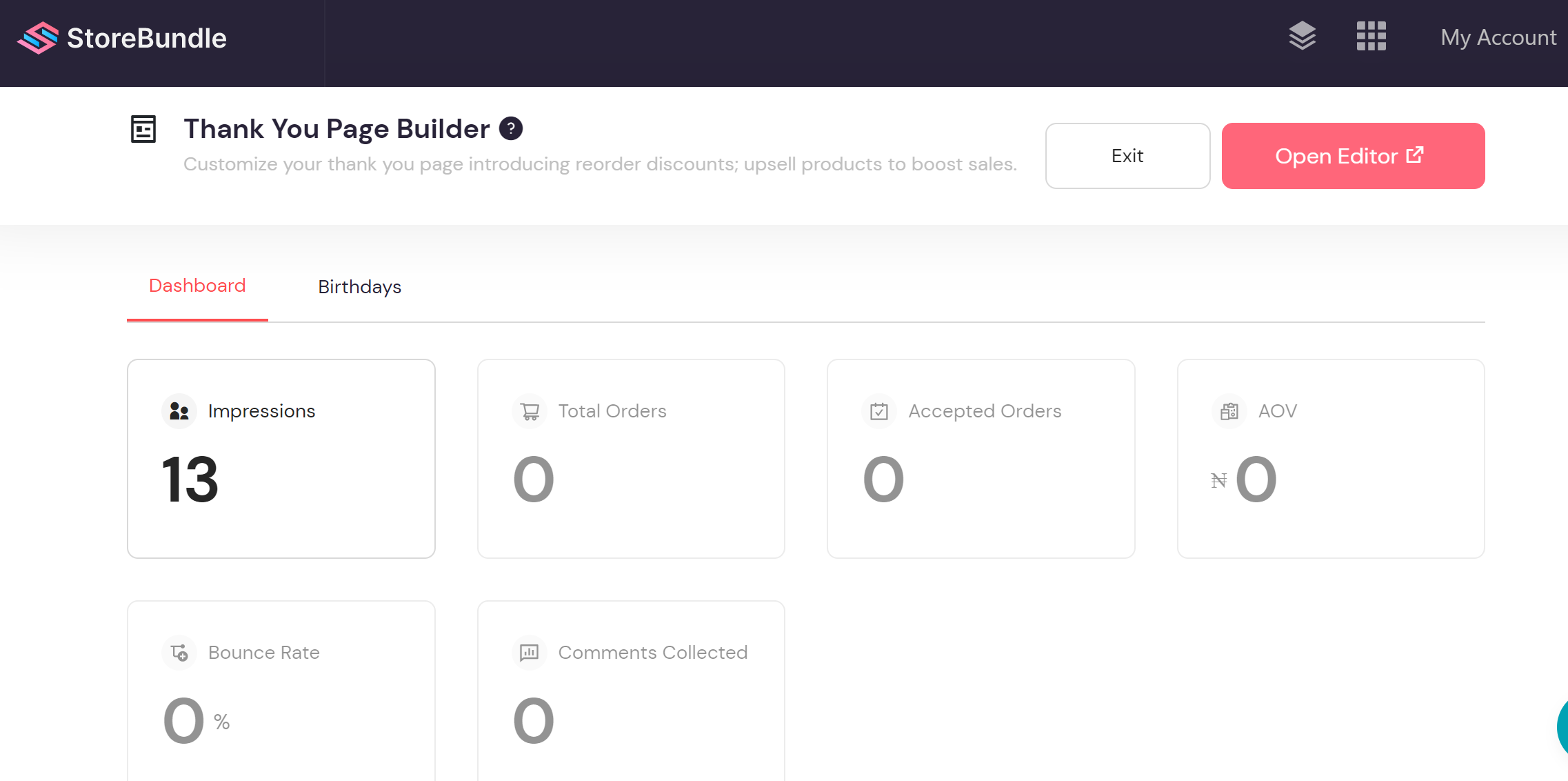 storebundle order status page builder preview